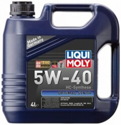 Масло мотор. Liqui Moly 5W40 Optimal син (4л) 1*4 шт. (3926) Масло мотор. Liqui Moly 5W40 Optimal син (4л) 1*4 шт. (3926)