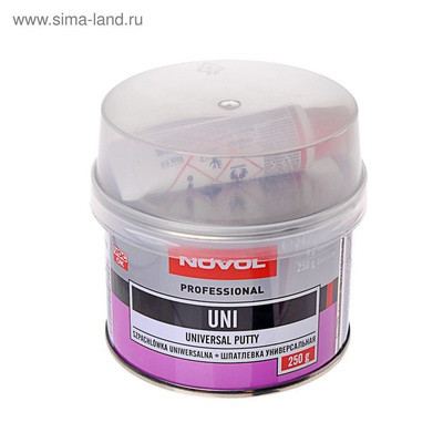 Шпатлевка Uni (универсал. полиэф.) (0,25 кг) (Novol) 1*24шт Шпатлевка Uni (универсал. полиэф.) (0,25 кг) (Novol) 1*24шт
