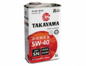 АКЦИЯ Масло мотор. TAKAYAMA SAE 5W40 API SN/CF  4л+1л (ЖБ) Промокороб