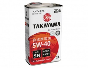 АКЦИЯ Масло мотор. TAKAYAMA SAE 5W40 API SN/CF  4л+1л (ЖБ) Промокороб