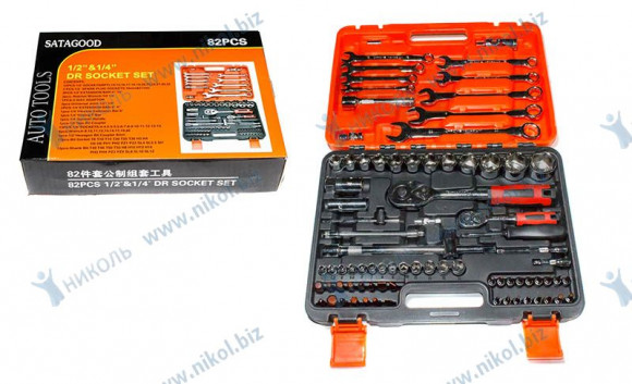 Набор инструмента 82пр 1/2" -1/4" Набор инструмента 82пр 1/2" -1/4"