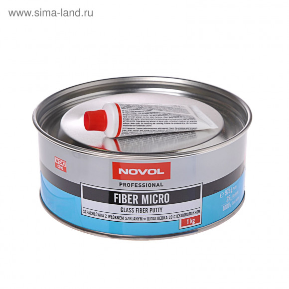 Шпатлевка Micro Fiber (со стекловол.) (1 кг) (Novol) 1*8шт. Шпатлевка Micro Fiber (со стекловол.) (1 кг) (Novol) 1*8шт.