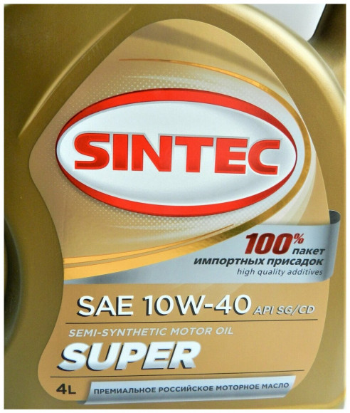 Масло мотор. SINTEC SUPER 3000 SAE 10W40  API SG/CD (1л)