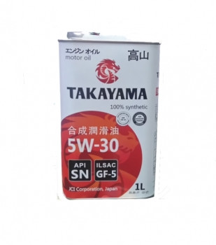Масло моторное TAKAYAMA 5W30 ILSAC GF-5 API SN (1л) (1*12)пластик