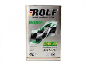 Масло мотор. ROLF Energy SAE 10W40 API SL/CF (4л) Пластик