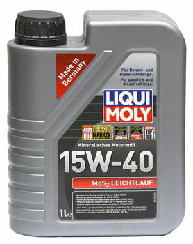 Масло мотор. Liqui Moly 15W40 MoS2 Leichtlauf (мин) (1л) 1*12 шт. (1932)