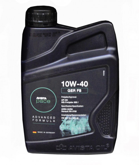 Масло моторное AVISTA PACE GER FS SAE 10W-40 5л Масло моторное AVISTA PACE GER FS SAE 10W-40 5л