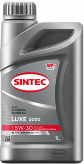 Масло мотор. SINTEC LUXE 5000 SAE 5W30  API SL/CF (1л) 1*12шт