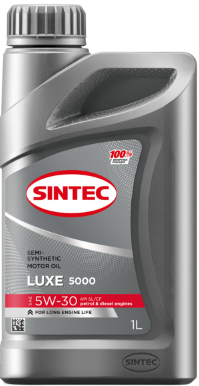 Масло мотор. SINTEC LUXE 5000 SAE 5W30  API SL/CF (1л) 1*12шт