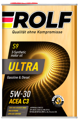Масло мотор. ROLF Ultra SAE 5W-30 C3 SN/CF (4л) 1*4шт