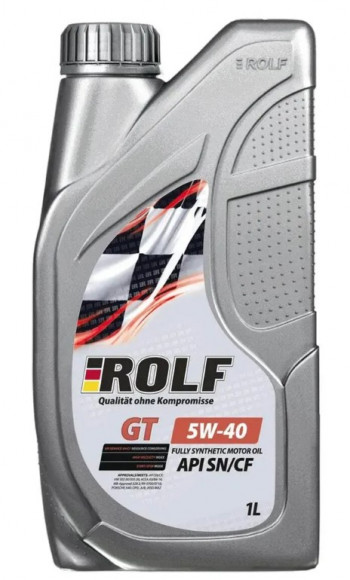 Масло мотор. ROLF GT SAE 5W40 API SN/CF (1л) ПЛАСТИК Масло мотор. ROLF GT SAE 5W40 API SN/CF (1л) ПЛАСТИК