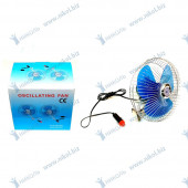 Вентилятор салонный средний (17,5см) 12V с поворотом (хром) без прищепки Вентилятор салонный средний (17,5см) 12V с поворотом (хром) без прищепки