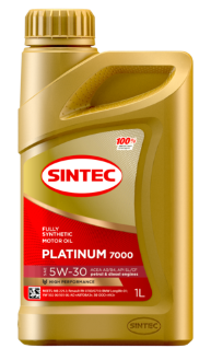 Масло мотор. SINTEC PLATINUM 7000 SAE 5W-30 ACEA A3/B4 API SL/CF 1л 1*12шт