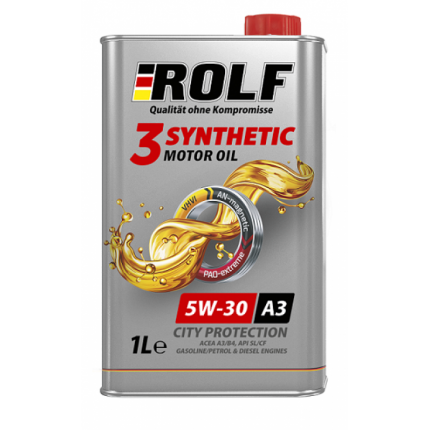 Масло мотор. ROLF 3-SYNTHETIC SAE 5W30 ACEA A3/B4 (1 л) 1*12шт