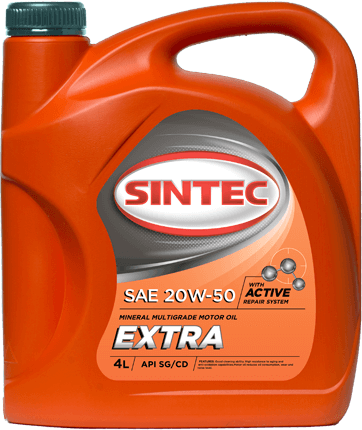 Масло мотор. SINTEC EXTRA SAE 20W50 API SG/CD (4л) 1*4шт