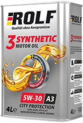Масло мотор. ROLF 3-SYNTHETIC SAE 5W30 ACEA A3/B4 (4 л) 1*4шт Масло мотор. ROLF 3-SYNTHETIC SAE 5W30 ACEA A3/B4 (4 л) 1*4шт