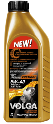 Масло мотор. 5W40 Волга-Ойл Premium ACEA A3/B4 API SN/CF 1л 1*12 Масло мотор. 5W40 Волга-Ойл Premium ACEA A3/B4 API SN/CF 1л 1*12