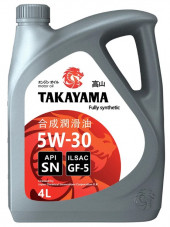 Масло моторное TAKAYAMA 5W30 ILSAC GF-5 API SN (4л) Пластик Масло моторное TAKAYAMA 5W30 ILSAC GF-5 API SN (4л) Пластик