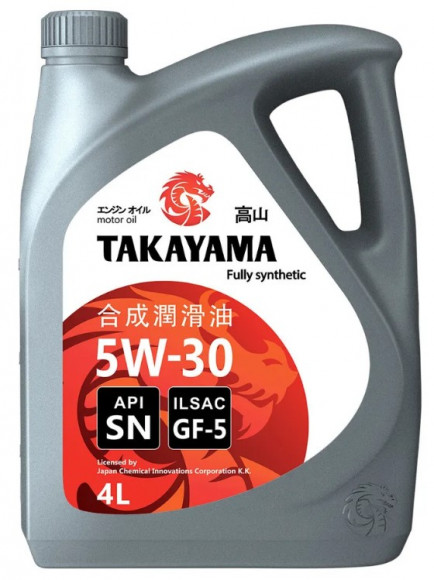 Масло моторное TAKAYAMA 5W30 ILSAC GF-5 API SN (4л) Пластик
