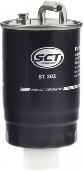 Фильтр топливный SCT ST 303- VW T2/GOLF 2/LT/POLO 1.3D-2.4D/HONDA ACCORD 2.0D -00