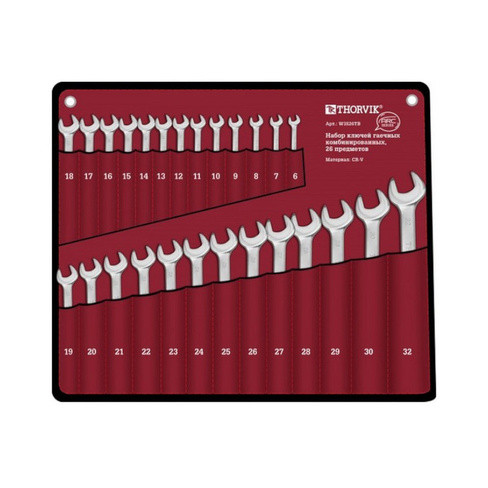W3S26TB Набор ключей гаечных комбинированных серии ARC, 6-32 мм, 26 предметов