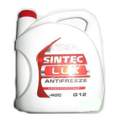 Антифриз A-75 Sintec LUX G12 концентрат (красный)  (5 кг) 1*4шт