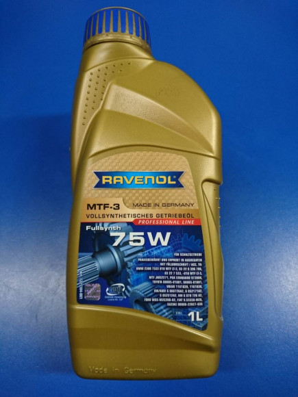 Масло трансмиссионное RAVENOL MTF-3 SAE 75W 1л. Масло трансмиссионное RAVENOL MTF-3 SAE 75W 1л.