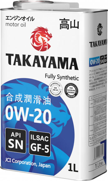 Масло моторное TAKAYAMA SAE 0W20 ILSAC GF-5 API SN 1л. (ЖБ)