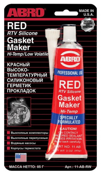 ABRO Герметик прокладок красный (США) силик. (85 гр) 1*12 шт.(11ABRW) ABRO Герметик прокладок красный (США) силик. (85 гр) 1*12 шт.(11ABRW)