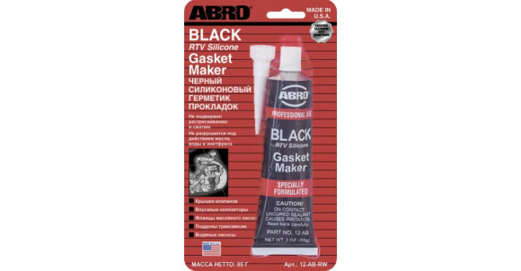 ABRO Герметик прокладок чёрный (США) силик (85 гр) 1*12 шт. (12ABRW) ABRO Герметик прокладок чёрный (США) силик (85 гр) 1*12 шт. (12ABRW)