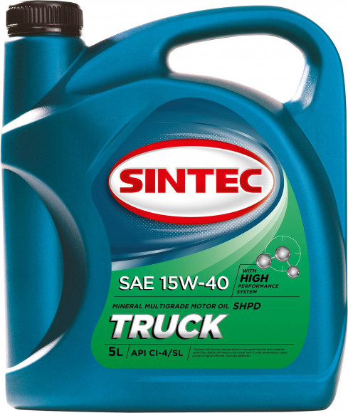 Масло мотор. SINTEC TRUCK SAE 15W40  API CI-4/SL  (5л)
