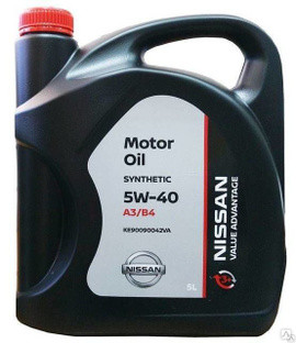 Масло мотор. 5W40 Nissan Motor Oil A3/B4 (5л) 1*3шт. Масло мотор. 5W40 Nissan Motor Oil A3/B4 (5л) 1*3шт.