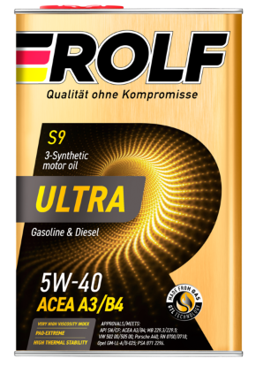 Масло мотор. ROLF Ultra SAE 5W-40 A3/B4 SN/CF (4 л) 1*4шт