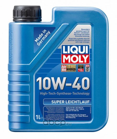 Масло мотор. Liqui Moly 10W40 super SL/CF (1л)п/син A3-04/ B 4-04 Масло мотор. Liqui Moly 10W40 super SL/CF (1л)п/син A3-04/ B 4-04