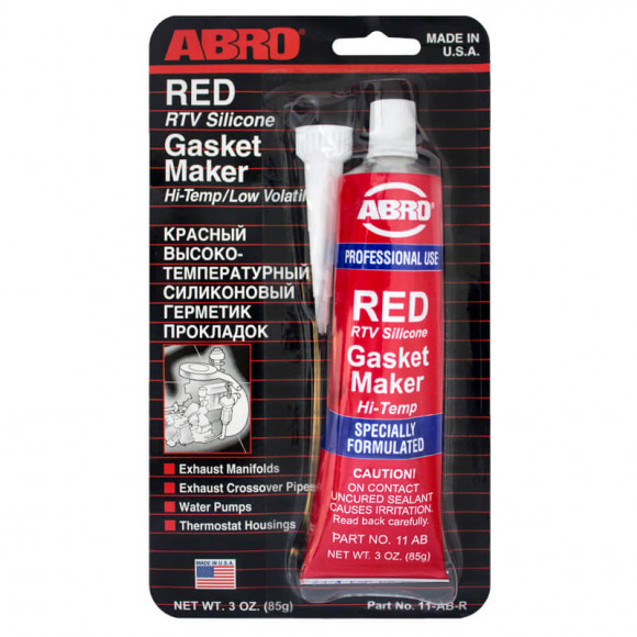 ABRO Герметик силиконовый (красный) США 85 гр. 1*12шт