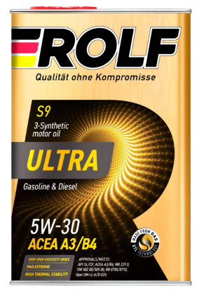 Масло мотор. ROLF Ultra SAE 5W-30 A3/B4 SL/CF (4 л) 1*4шт