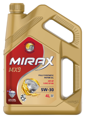 Масло моторное MIRAX MX9 5W30 ILSAC GF-6A API SP (4л) Масло моторное MIRAX MX9 5W30 ILSAC GF-6A API SP (4л)