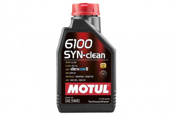 Масло мотор. MOTUL 6100 SYN-CLEAN 5W40 (1л.) (1*12) Масло мотор. MOTUL 6100 SYN-CLEAN 5W40 (1л.) (1*12)