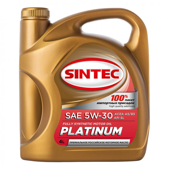 Масло мотор. SINTEC PLATINUM SAE 5W-30 API SL, ACEA A5/B5 4л