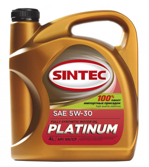 Масло мотор. SINTEC PLATINUM SAE 5W-30 API SL, ACEA A5/B5 4л