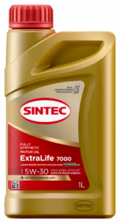 Масло мотор. SINTEC Extra Life 7000 SAE 5W-30 ACEA A3/B4 API SN/CF 1л