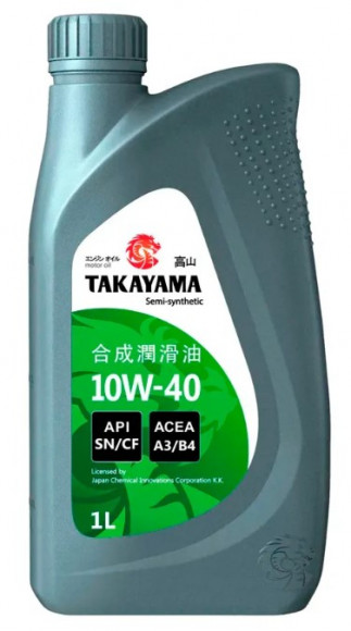 Масло моторное TAKAYAMA SAE 10W-40, API SN/CF 1л пластик