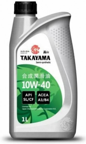 Масло моторное TAKAYAMA SAE 10W-40, API SN/CF 1л пластик