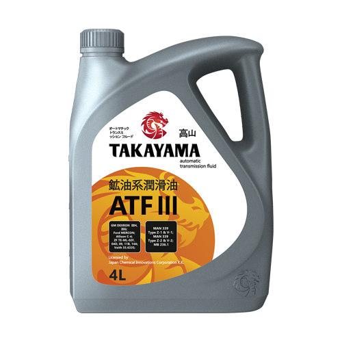 Масло трансмиссионное TAKAYAMA  ATF lll  4л пластик