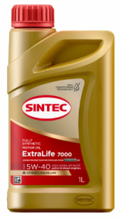Масло мотор. SINTEC Extra Life 7000 SAE 5W-40 ACEA A3/B4 API SN/CF 1л