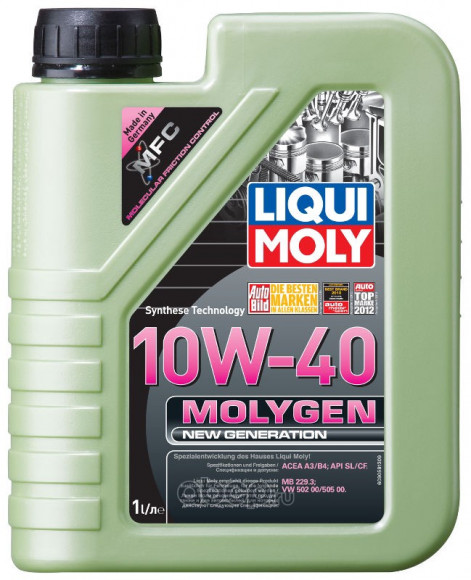 Масло мотор. Liqui Moly 10W40 Molygen New Generation 1л Масло мотор. Liqui Moly 10W40 Molygen New Generation 1л
