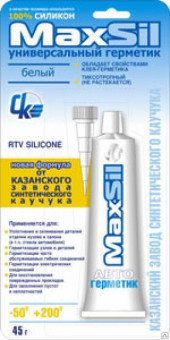 Автогерметик-клей белый (180г) MAXSIL (1*49шт.) Автогерметик-клей белый (180г) MAXSIL (1*49шт.)