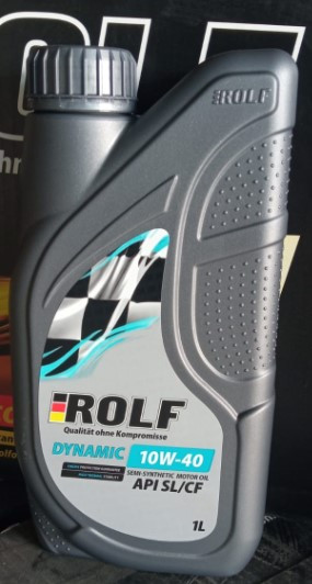 Масло мотор. ROLF. Dynamic SAE 10W-40 API SL/CF (полусинт.) 1л пластик