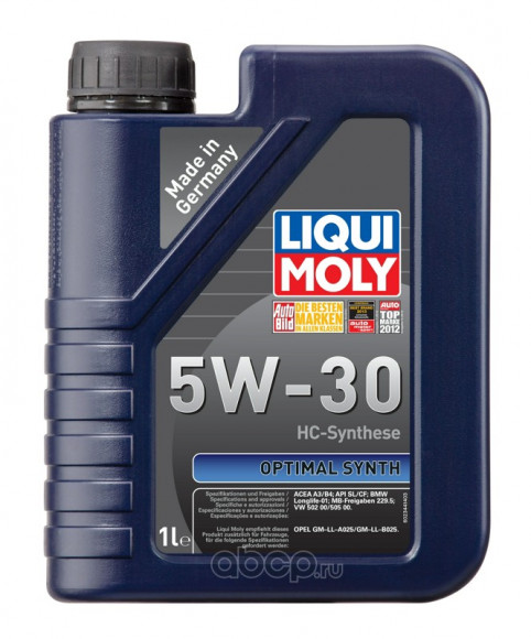 Масло мотор. Liqui Moly 5W30 Optimal HT син 1л Масло мотор. Liqui Moly 5W30 Optimal HT син 1л
