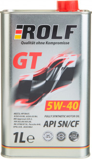 Масло мотор. ROLF GT SAE 5W40 API SN/CF (1 л) 1*12шт Масло мотор. ROLF GT SAE 5W40 API SN/CF (1 л) 1*12шт
